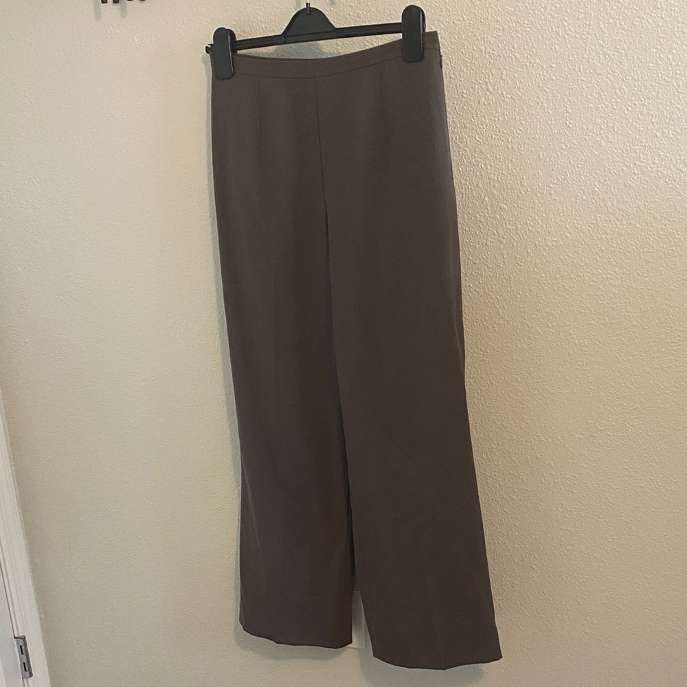 Talbots Wide-Leg Knit Pants in Brown